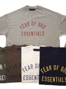 现货新款FOG ESSENTIALS学院系列印花圆领短袖宽松休闲纯棉t恤潮