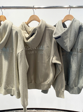 现货SS25 FOG ESSENTIALS PRING DROP1拉链连帽卫衣Boxy帽衫男女