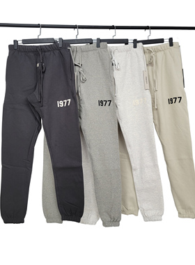 现货FOG ESSENTIALS 1977植绒印花束脚长裤高街休闲运动卫裤秋潮