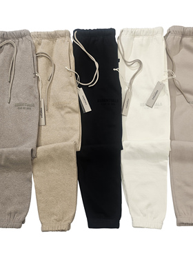 现货SS24新款云系列ESSENTIALS束脚长裤休闲纯棉运动卫裤男女潮秋