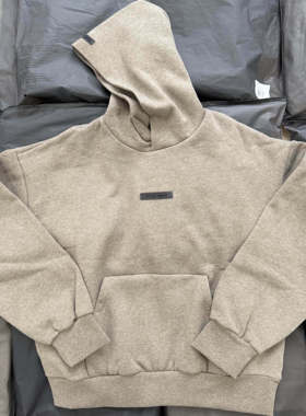 现货SS25 ESSSENTIALS徽标字母后背印花连帽卫衣宽松休闲纯棉帽衫