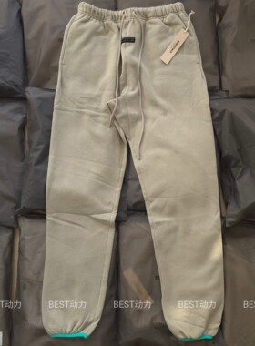 现货SS24新款FOG Essentials胶标抽绳束脚长裤宽松休闲运动卫裤潮