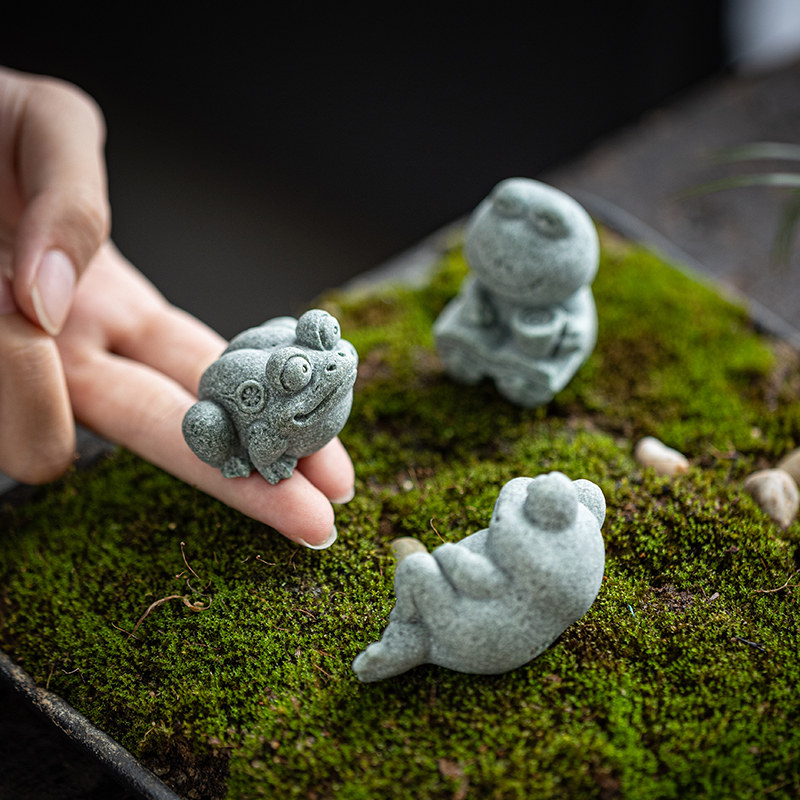 创意中式青砂石青蛙茶宠摆件家居客厅桌面鱼缸盆栽园艺造景装饰品,家居饰品,装饰摆件,淘宝优惠券,粉丝福利购,淘宝优惠卷
