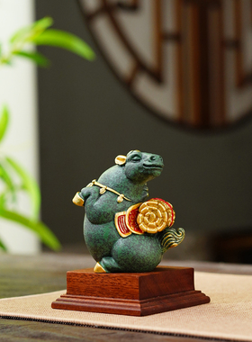 国风马上发财吉祥物摆件