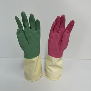 林妮格乳胶橡胶手套家用洗菜洗碗刷锅刷盘洗衣服加厚防水家务手套