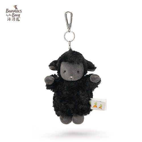 海湾兔Bunnies 可爱黑色小羊挂偶钥匙扣毛绒挂饰背包挂件生日礼物