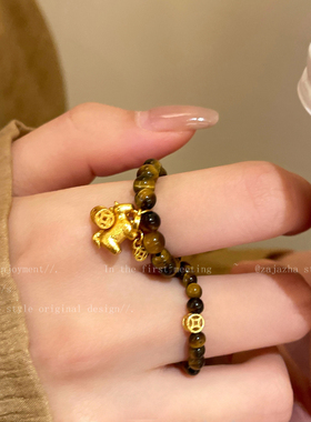 本命年小马铜钱戒指女