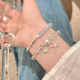 海边度假海星碎银子串珠拼接手链女2026新款 轻奢小众精致手串手饰