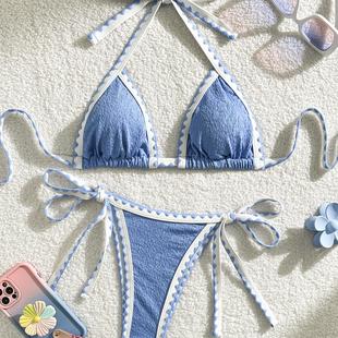 swimsuit color female sexy beach Multicolor bikini solid