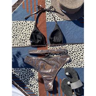 lace ring bikini sexy light metal swimsuit fabric