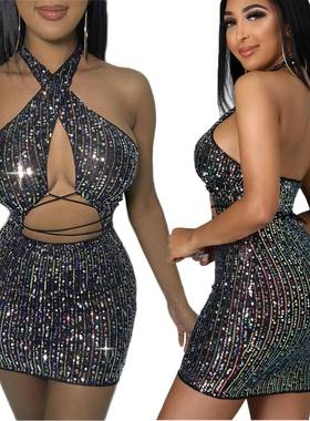 Neck Fashion Bare-chested Backless Halter Sexy Womens