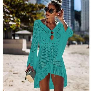 Clothes Protection Sun Beach Dress Long Sleeve Trumpet