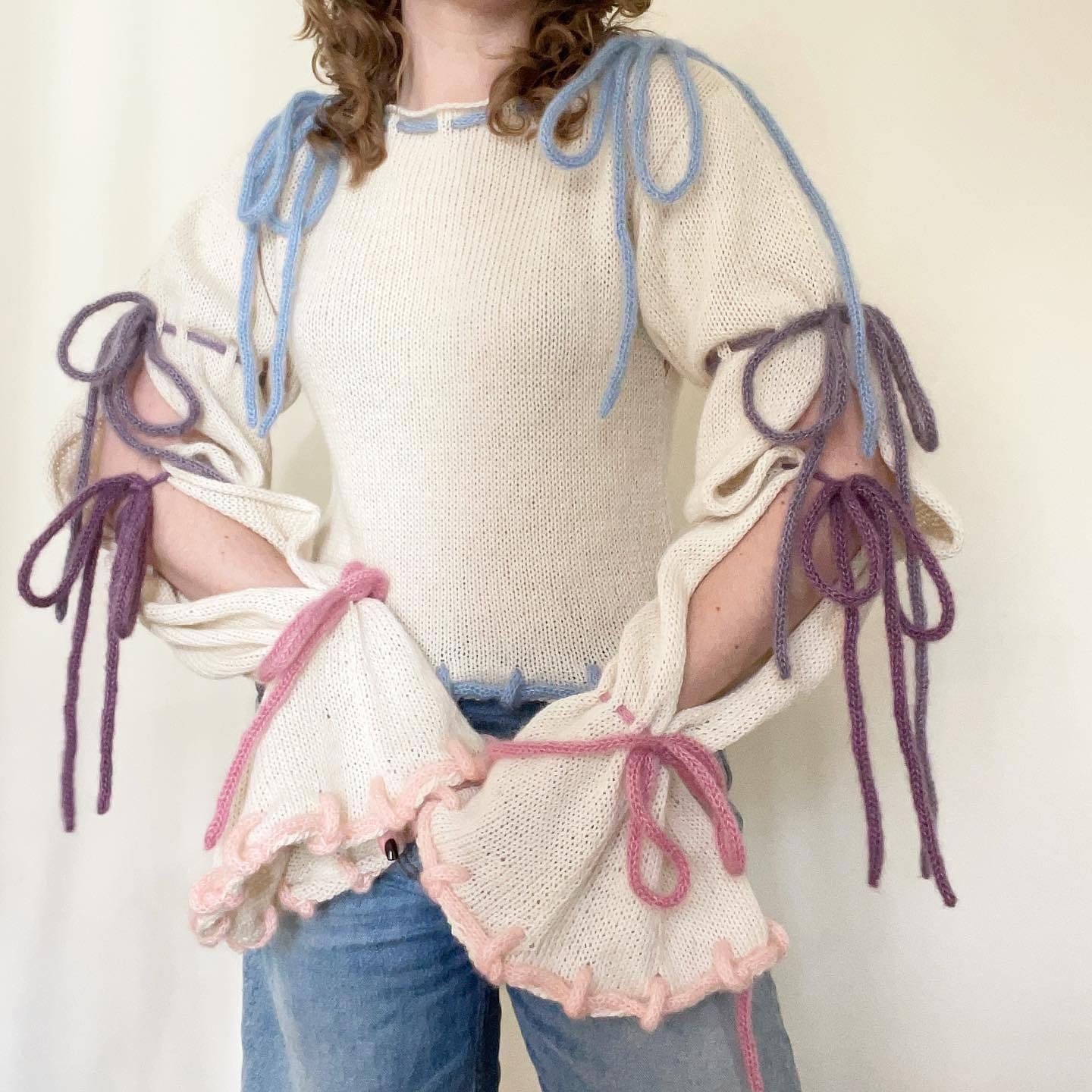 loose female sweater long fashion winter autumn lady lace