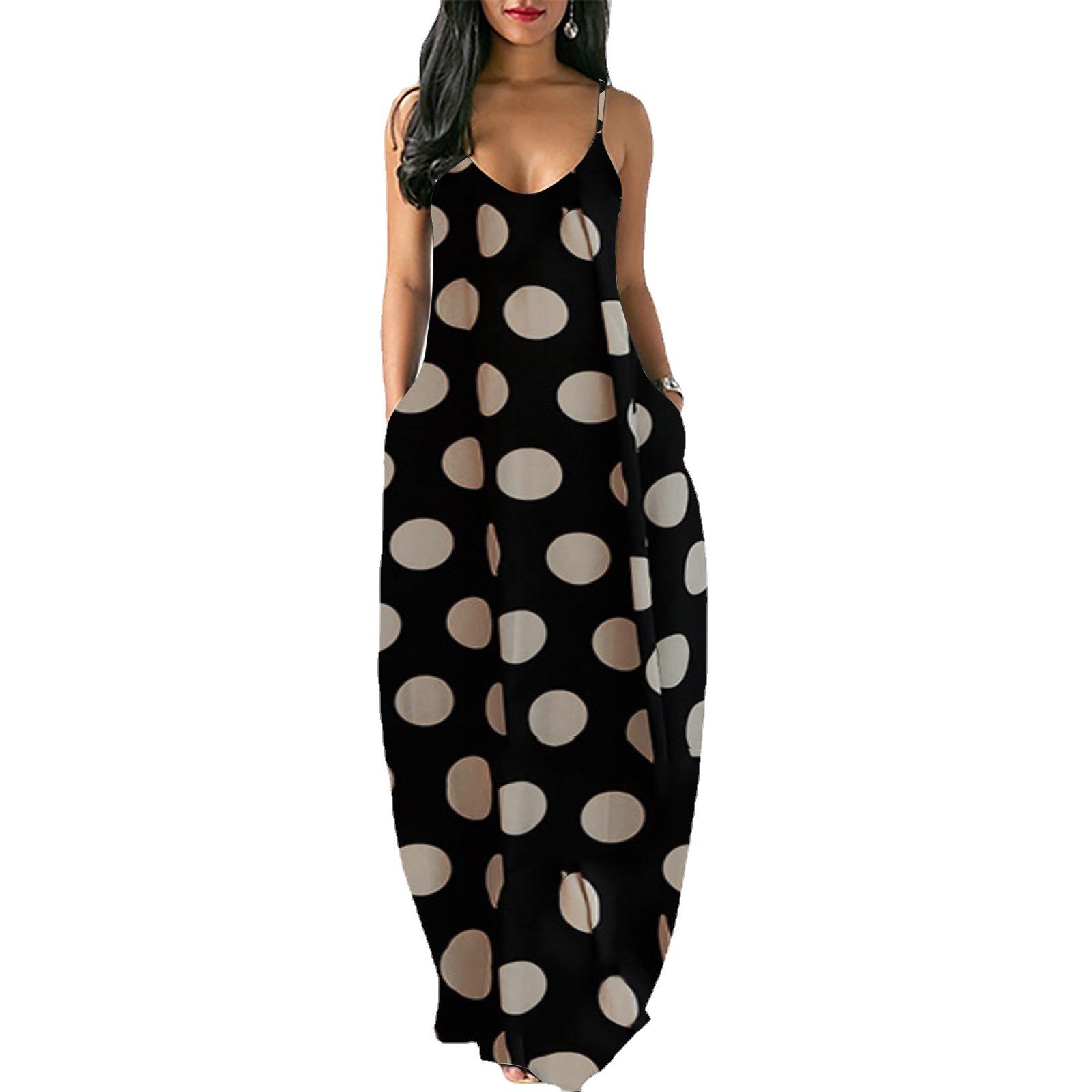 s contrast pattern  sleeveless dress womans clothing womens