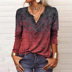 long tees elegant female loose streetwear tops print