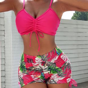 drawstring swimsuit baring waist Sexy bikini