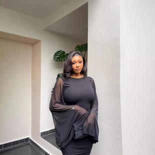 color neck Womens solid sleeve round tight hip trumpet sexy