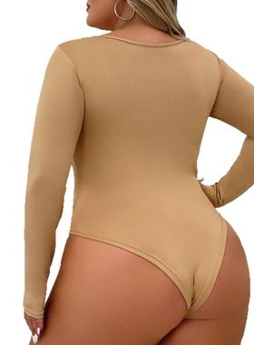 Neck Tight Square Bottoming Bodysuit Sleeve Shirt Sexy Neck