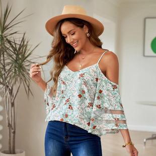 Womens Tank Loose Chiffon Sleeve Shirt Casual Sexy