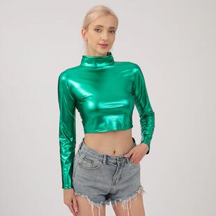 bar short nightclub slim high patent clothing women