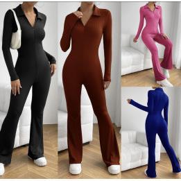 jumpsuit running casual gray black jumpsuit spice slim