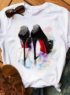 letter sweet print stock -shirt in available selling neck