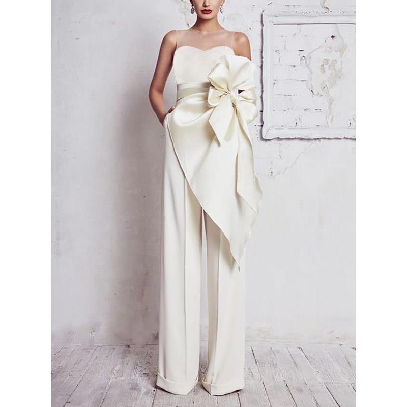 Autumn womens new chest wrap belt lotus slim jumpsuit