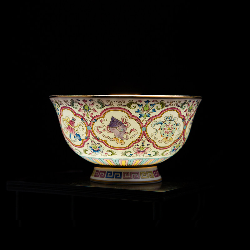 民族碗宫廷酥油茶碗手工描金珐琅彩景德镇陶瓷家用单个高脚小碗,餐饮具,碗,淘宝优惠券,粉丝福利购,淘宝优惠卷