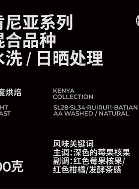 有容乃大肯尼亚25产季SL28/SL34AA水洗日晒浅焙手冲单品咖啡豆