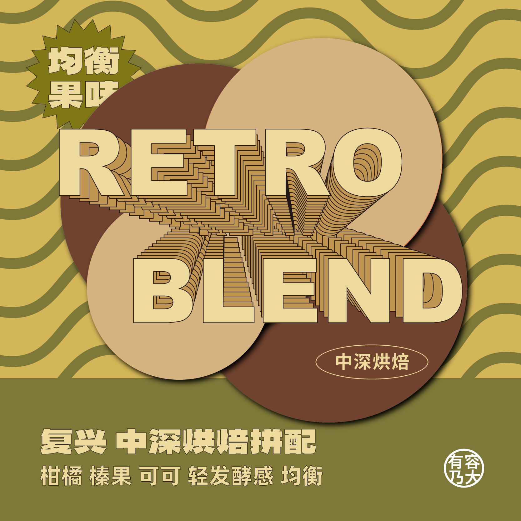 有容乃大RETRO复兴中深烘焙拼配意式浓缩咖啡豆手冲皆可甜感均衡