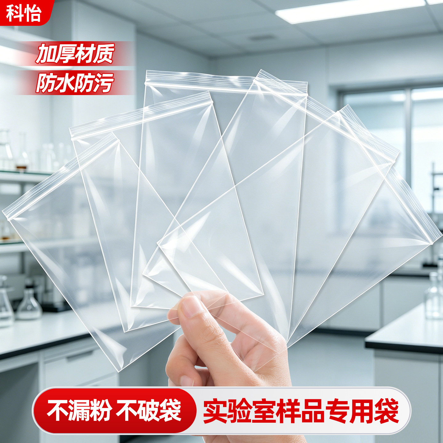 密封袋子实验室样品袋自封袋透明加厚塑封袋取样分装袋防污防水袋