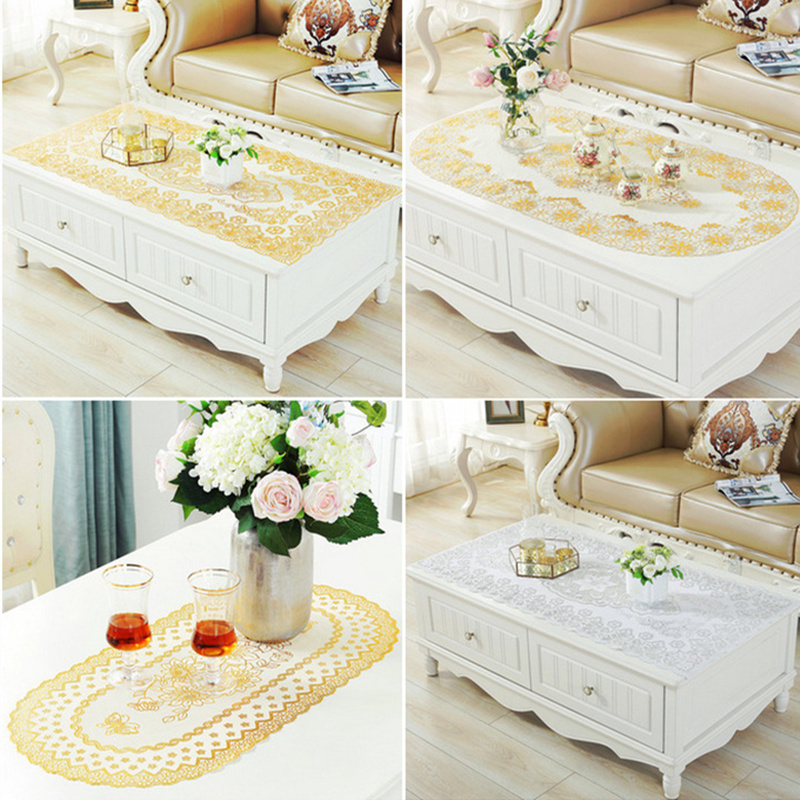 烫金色桌布pvc防烫长方型简欧