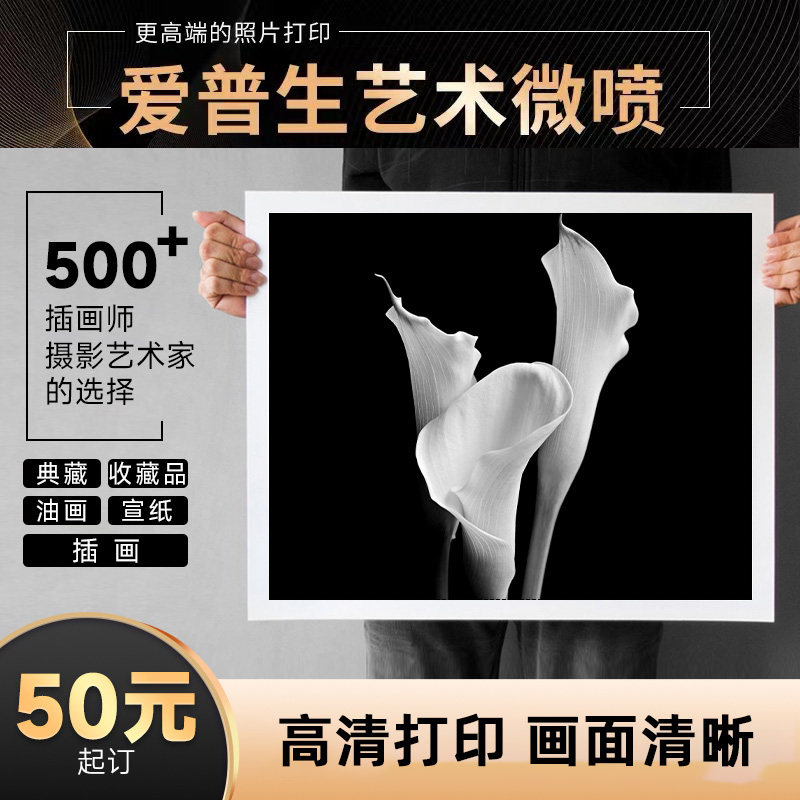 爱普生艺术微喷展会照片打印影展定制插画毕设海报高质量洗照片a4