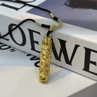 金包银盘龙柱吊坠吊坠足金大龙柱吊坠金男士黄金吊坠盘龙柱男女款