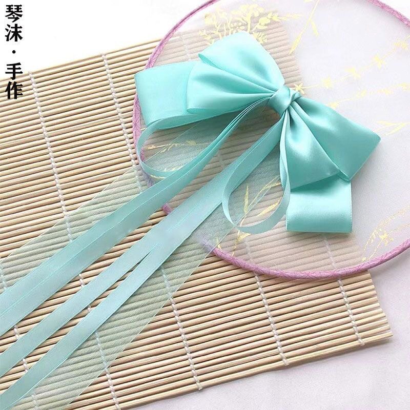 新中式儿童古风汉服配饰蝴蝶结发饰飘带手工精致可爱女童发夹头饰
