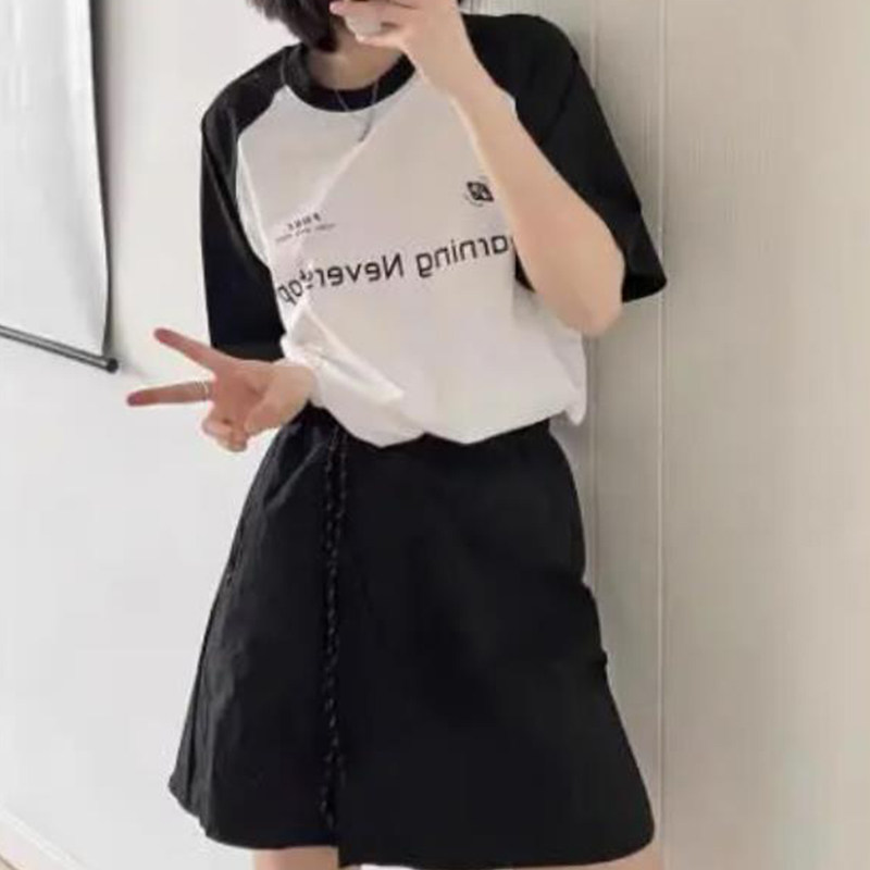 短裙A字裙日系工装a形简约百搭女