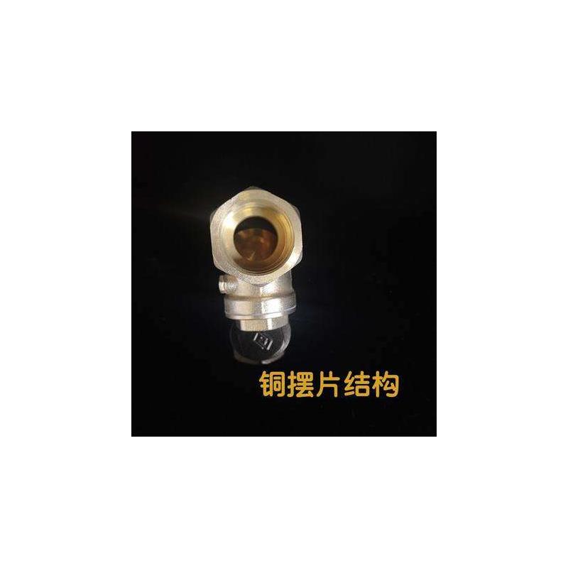 PVC黄铜卧式立式止回阀摇摆式水表前止逆阀回水阀弹簧单向阀4分