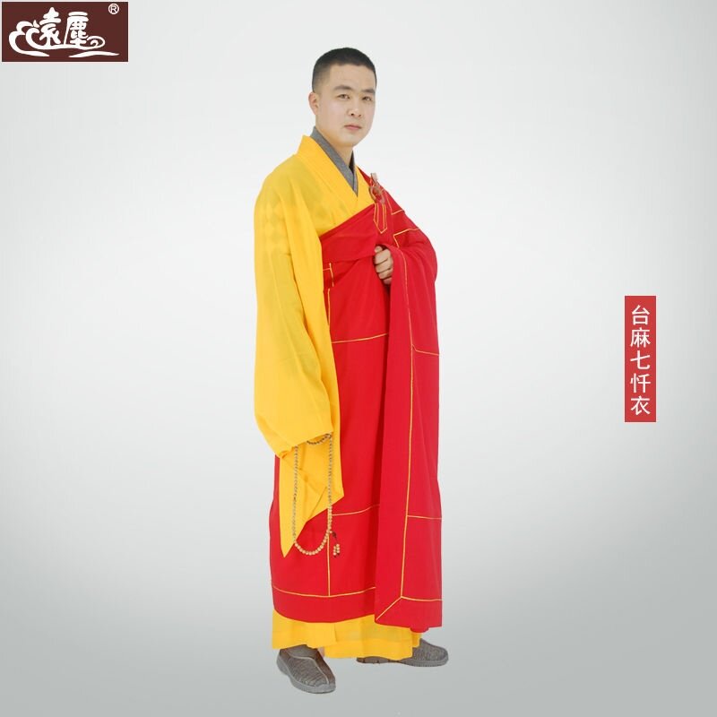 新款僧服台麻祖衣袈裟法衣出家人七忏衣五衣和尚男女款道士僧衣