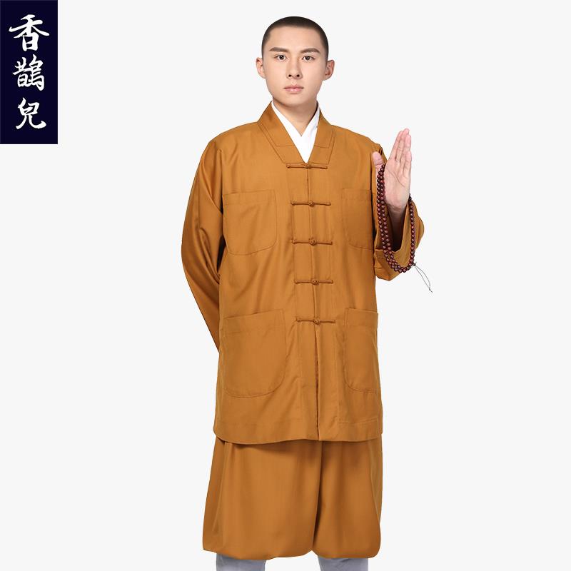 新款香鹊儿春秋僧服短褂两件套装短衫小褂僧装僧衣和尚服僧人服饰