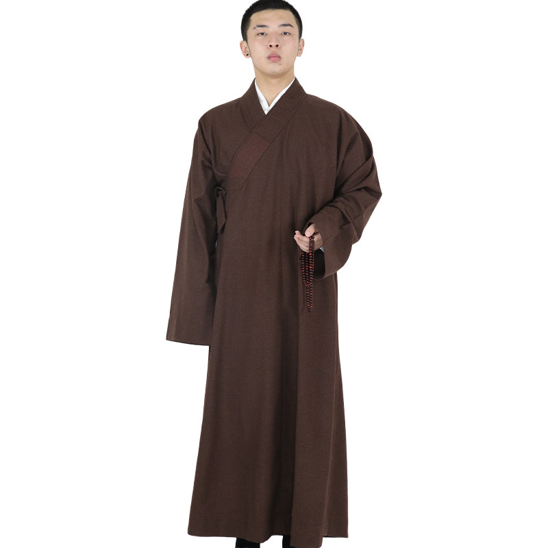 新款秋冬毛呢保暖长褂僧服男女加厚和尚大褂出家人僧袍师父僧衣居