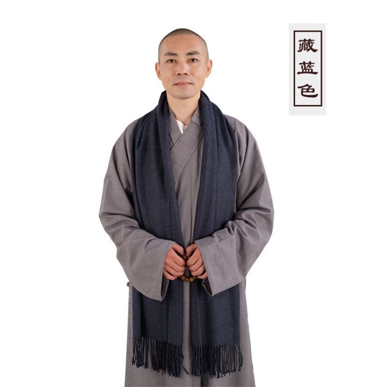 新居士毛绒围巾秋冬季保暖佛系出
