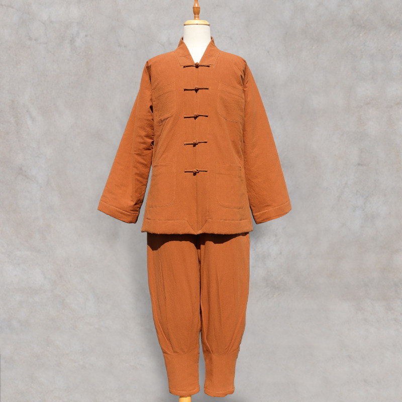 新款秋冬款僧服夹棉短褂套装僧人加绒罗汉褂僧衣厚款出家和尚保暖