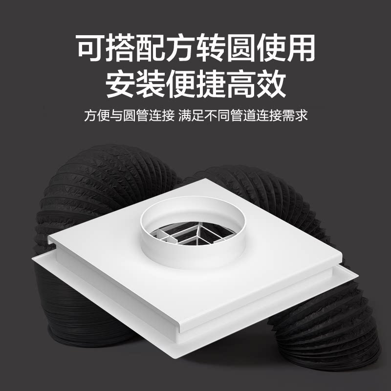 句高空调中央方形新风双层百叶图片