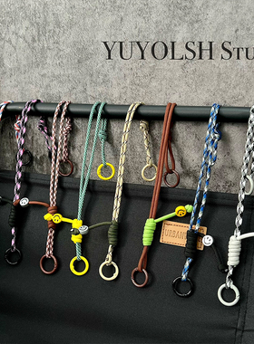 原创手工编织纯长短挂绳适用手机壳包包可拆卸户外斜挎手提防摔女