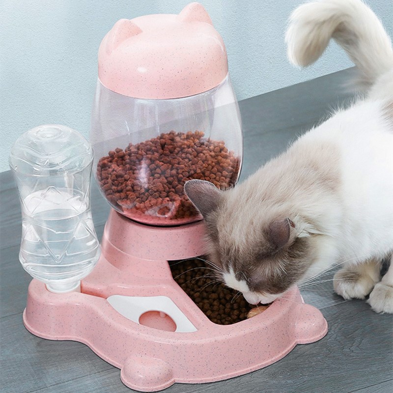 宠物猫咪自动喂食器二合一猫碗自助猫粮盆狗粮投食机喂水狗狗用品