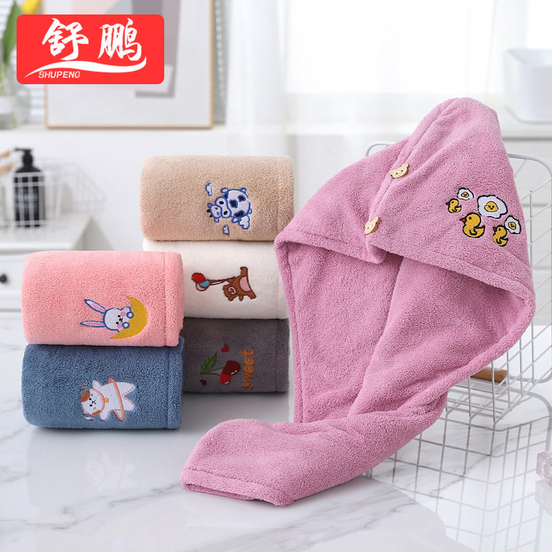 干发帽女超强吸水加厚包头巾速干浴帽双层干发巾洗头巾卡通干发帽