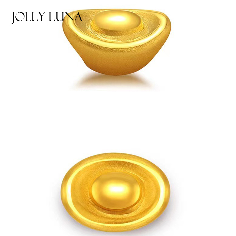 JOLLYLUNA999 الذهب الخالص سبائك الذهب مع الخرز