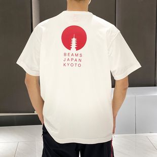 T恤男女日系红绳休闲情侣款 effect富士山短袖 宽松上衣 beams 夏季