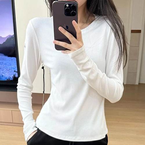 春秋瑜伽服女长袖T恤打底衫