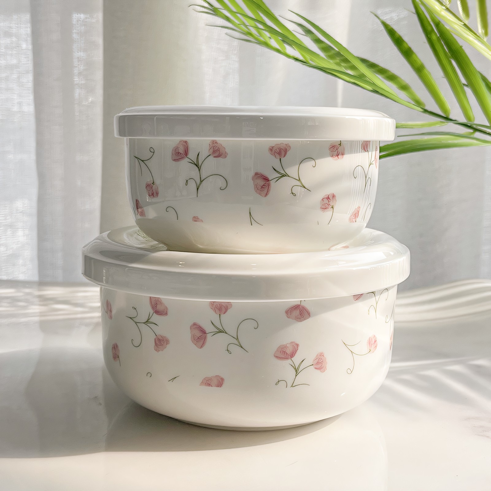 微波炉专用碗耐高温加热饭盒陶瓷碗带盖子保鲜盒骨瓷蒸碗蒸蛋碗家